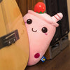 Peluche Bubble tea doux en forme de coussin