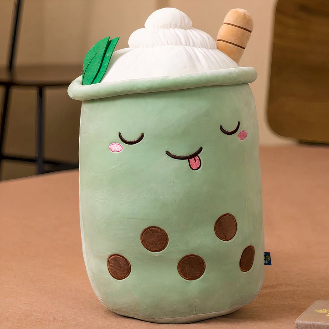 Peluche Bubble tea doux en forme de coussin