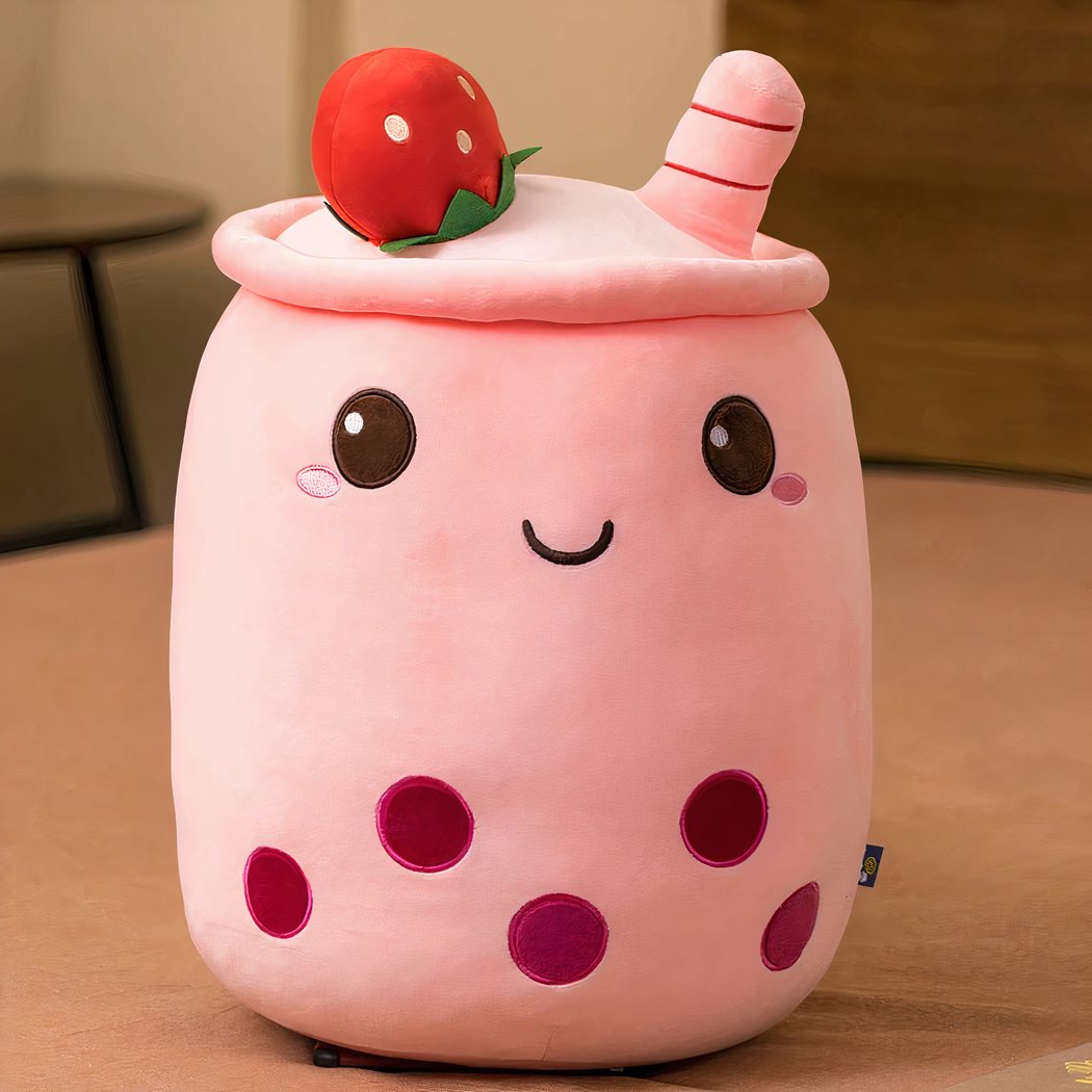 Peluche Bubble tea doux en forme de coussin