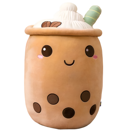 Peluche Bubble tea doux en forme de coussin