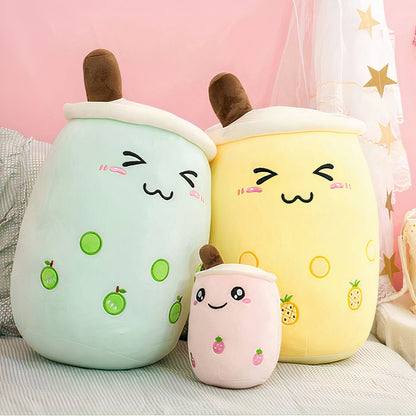 Peluche Bubble tea mignon et doux en forme de coussin