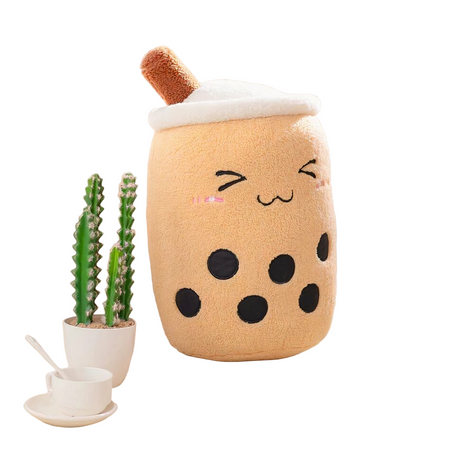 Peluche Bubble tea souriante et mignonne pour enfants