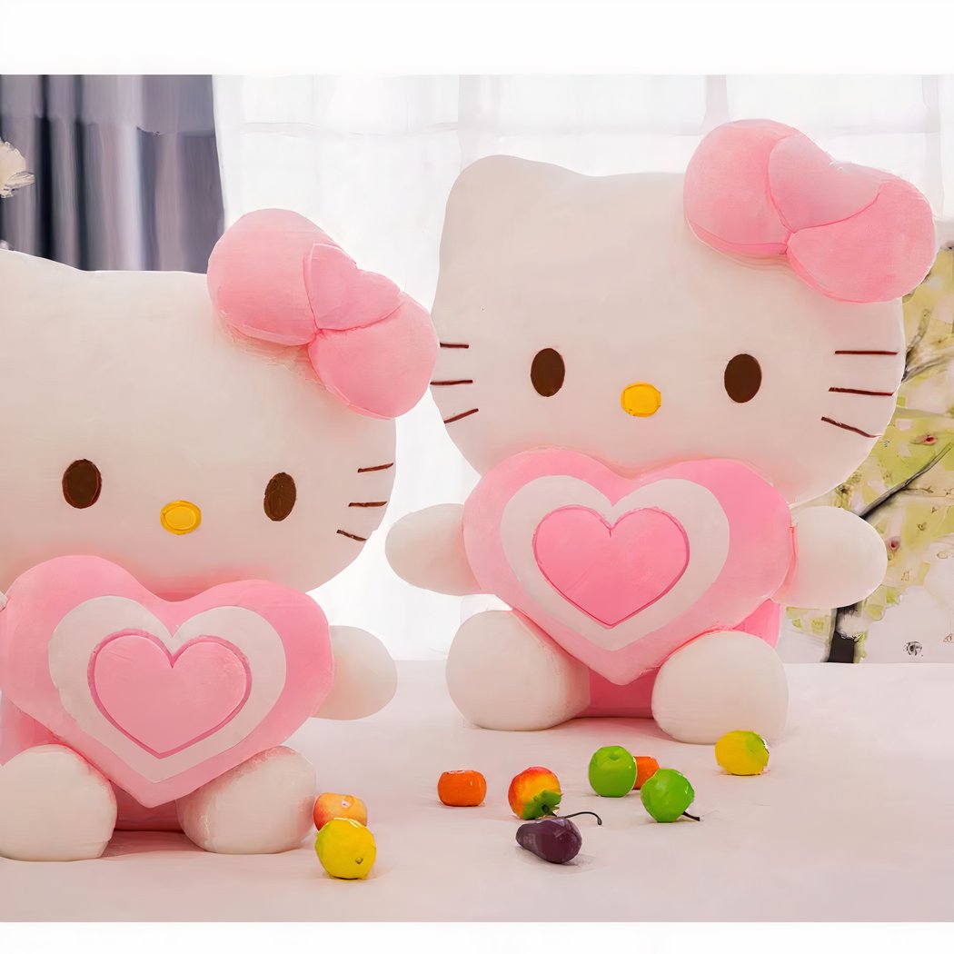 Peluche Hello Kitty avec un cœur