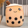 Peluche coussin Bubble tea mignon marron
