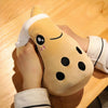 Peluche coussin Bubble tea mignon marron