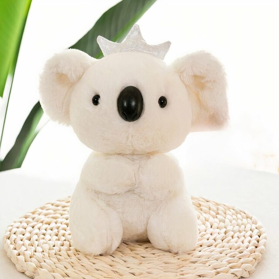 Peluche koala avec couronne