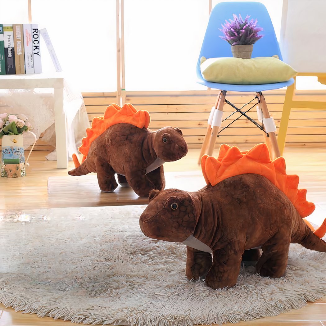Peluche stégosaure marron