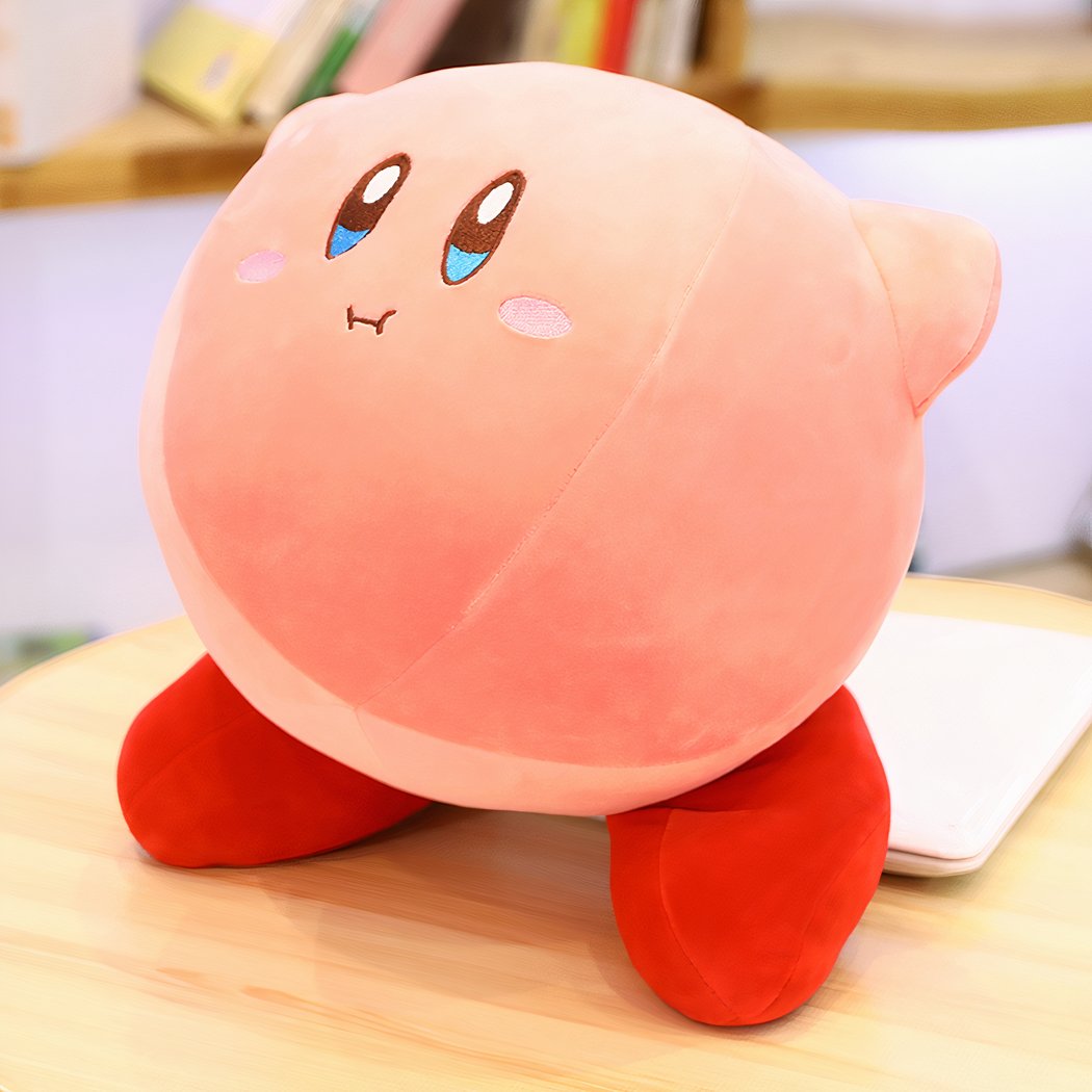 Mignonne peluche Kirby tête en l'air