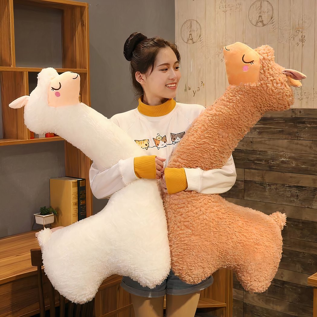 Peluche lama géante